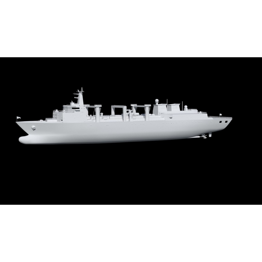 Hulun Lake Supply Ship 3D Model – Military Watercraft, FBX, OBJ - View 36
