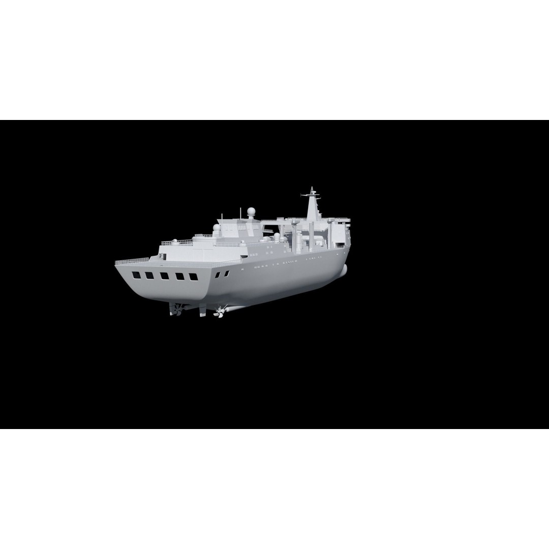 Hulun Lake Supply Ship 3D Model – Military Watercraft, FBX, OBJ - View 37