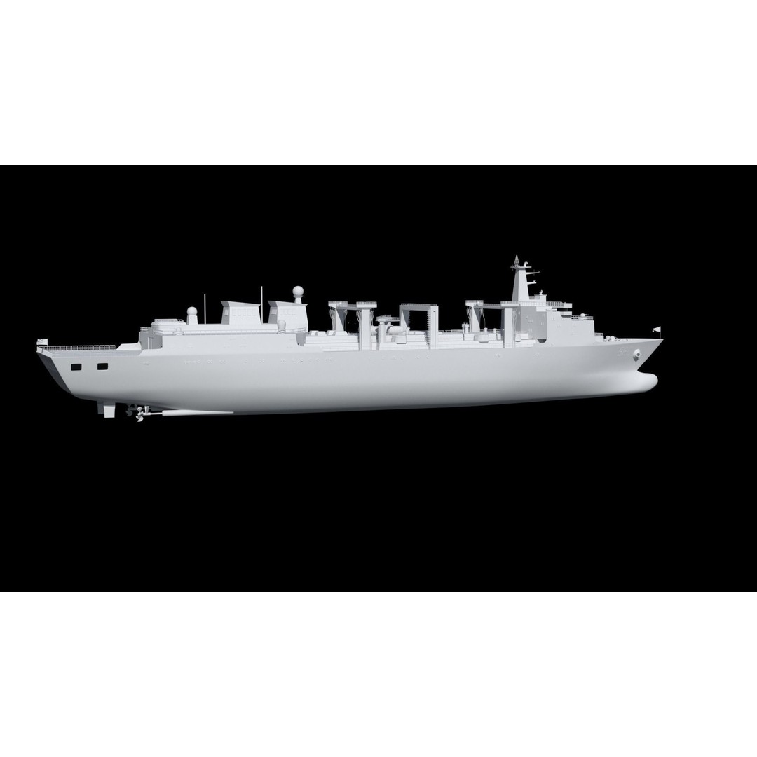 Hulun Lake Supply Ship 3D Model – Military Watercraft, FBX, OBJ - View 38