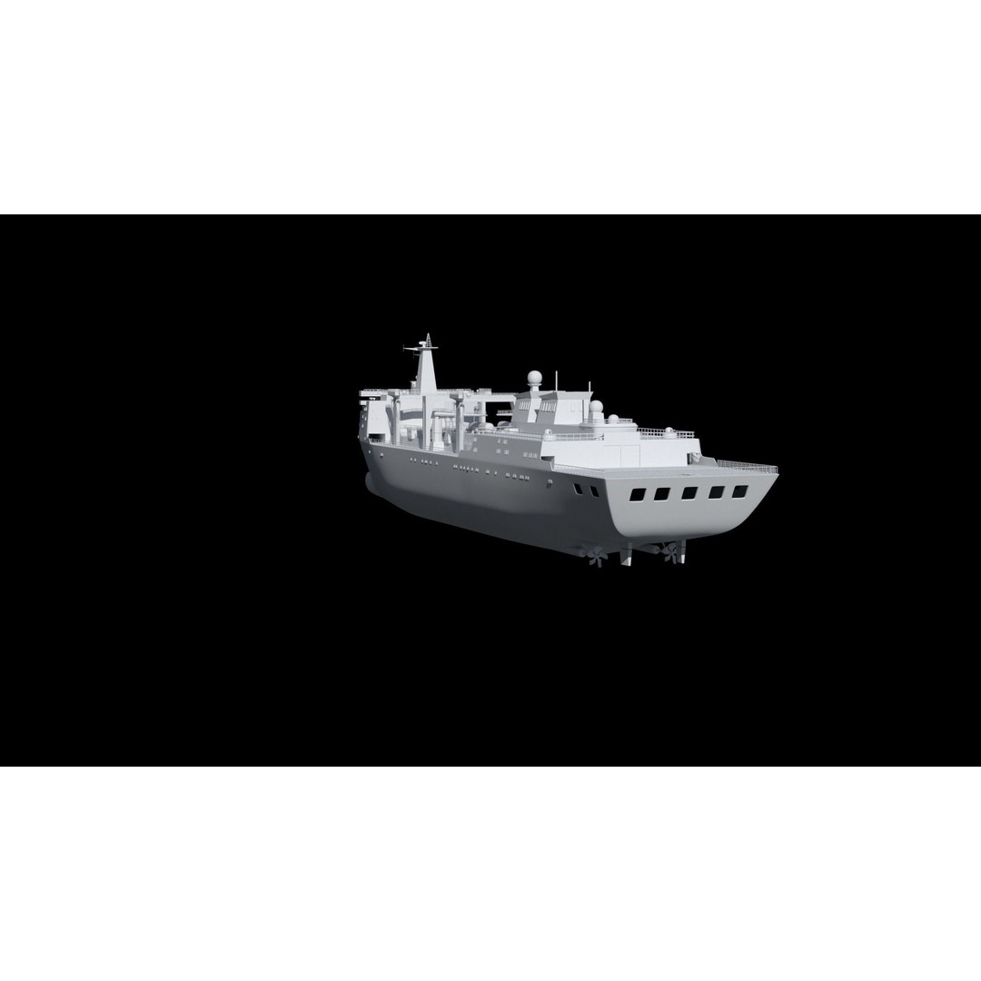 Hulun Lake Supply Ship 3D Model – Military Watercraft, FBX, OBJ - View 39
