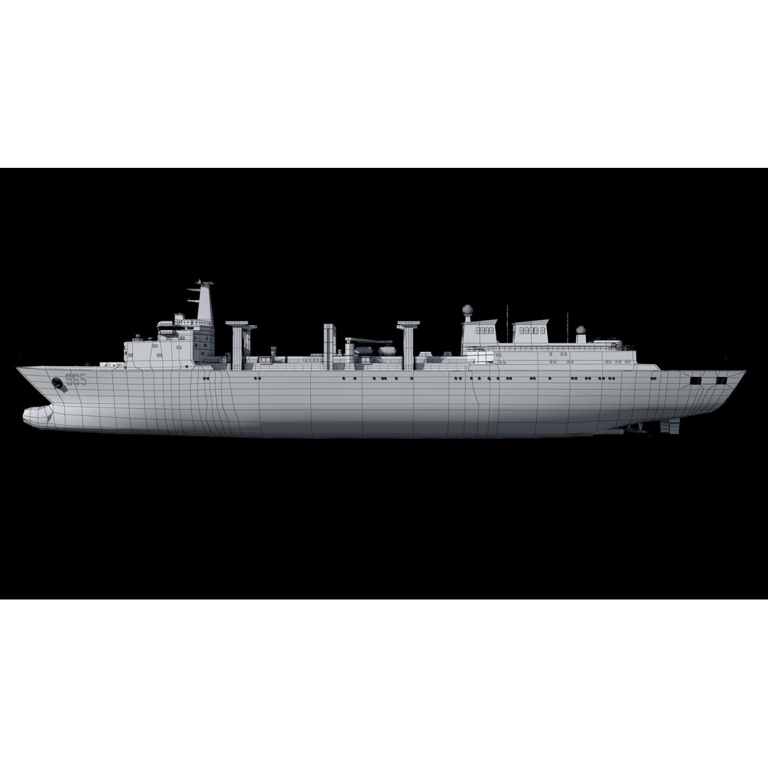 Hulun Lake Supply Ship 3D Model – Military Watercraft, FBX, OBJ - View 4