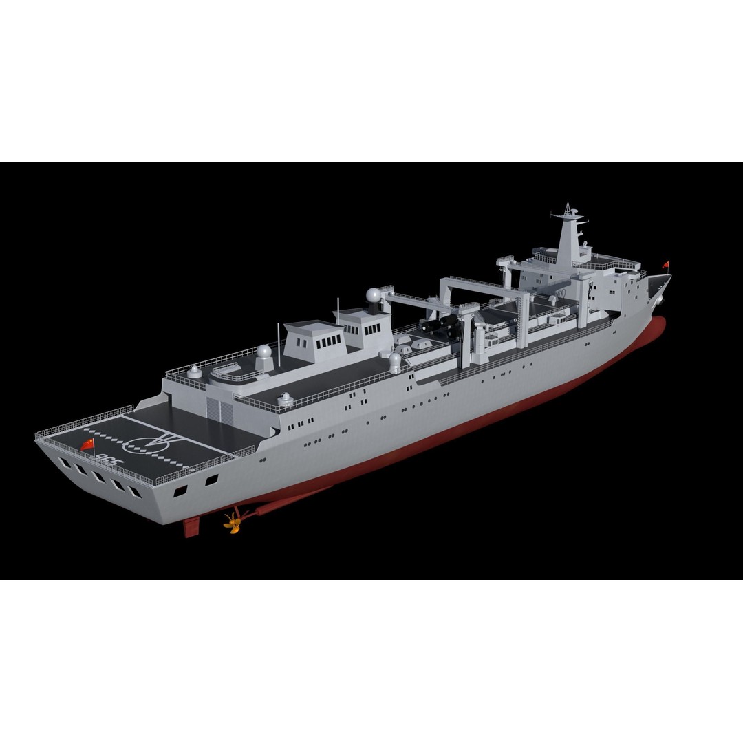 Hulun Lake Supply Ship 3D Model – Military Watercraft, FBX, OBJ - View 5