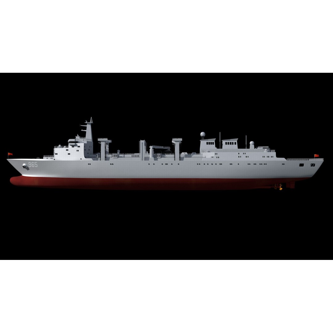 Hulun Lake Supply Ship 3D Model – Military Watercraft, FBX, OBJ - View 6
