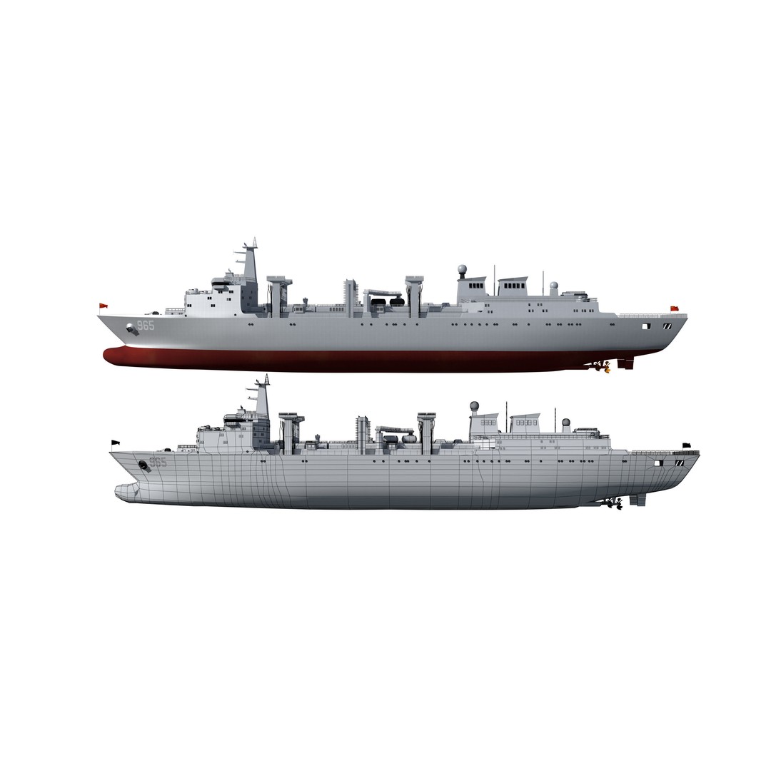 Hulun Lake Supply Ship 3D Model – Military Watercraft, FBX, OBJ - View 7