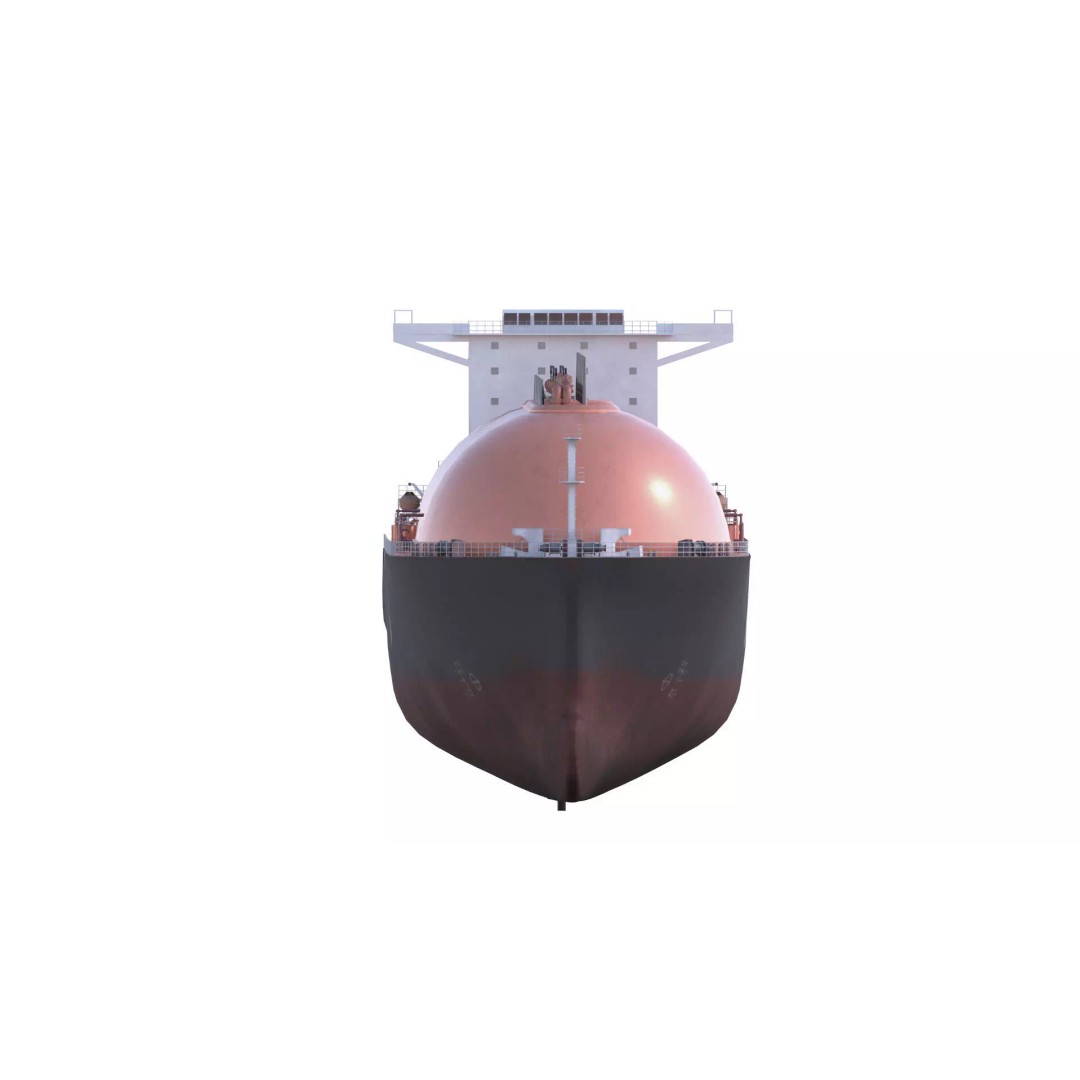 LNG Tanker 3D Model – Low Poly Cargo Ship, FBX & PBR Textures - View 11