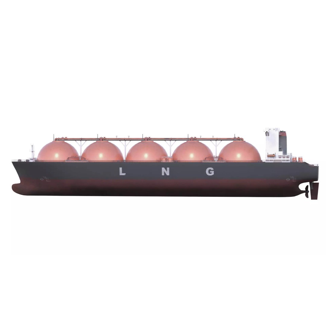 LNG Tanker 3D Model – Low Poly Cargo Ship, FBX & PBR Textures - View 4