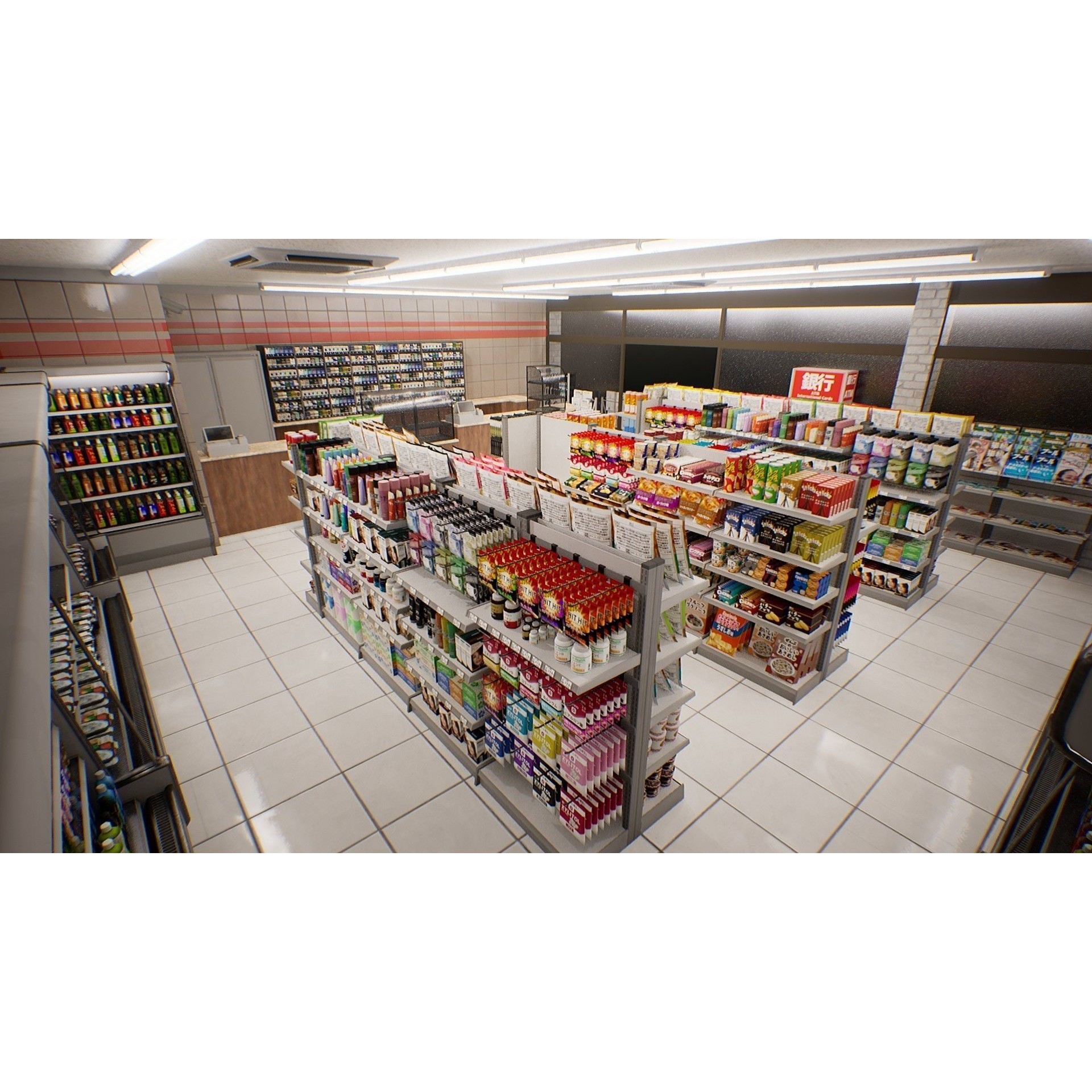 Japanese Convenience Store - Low-Poly Game-Ready 3D Model - View 13