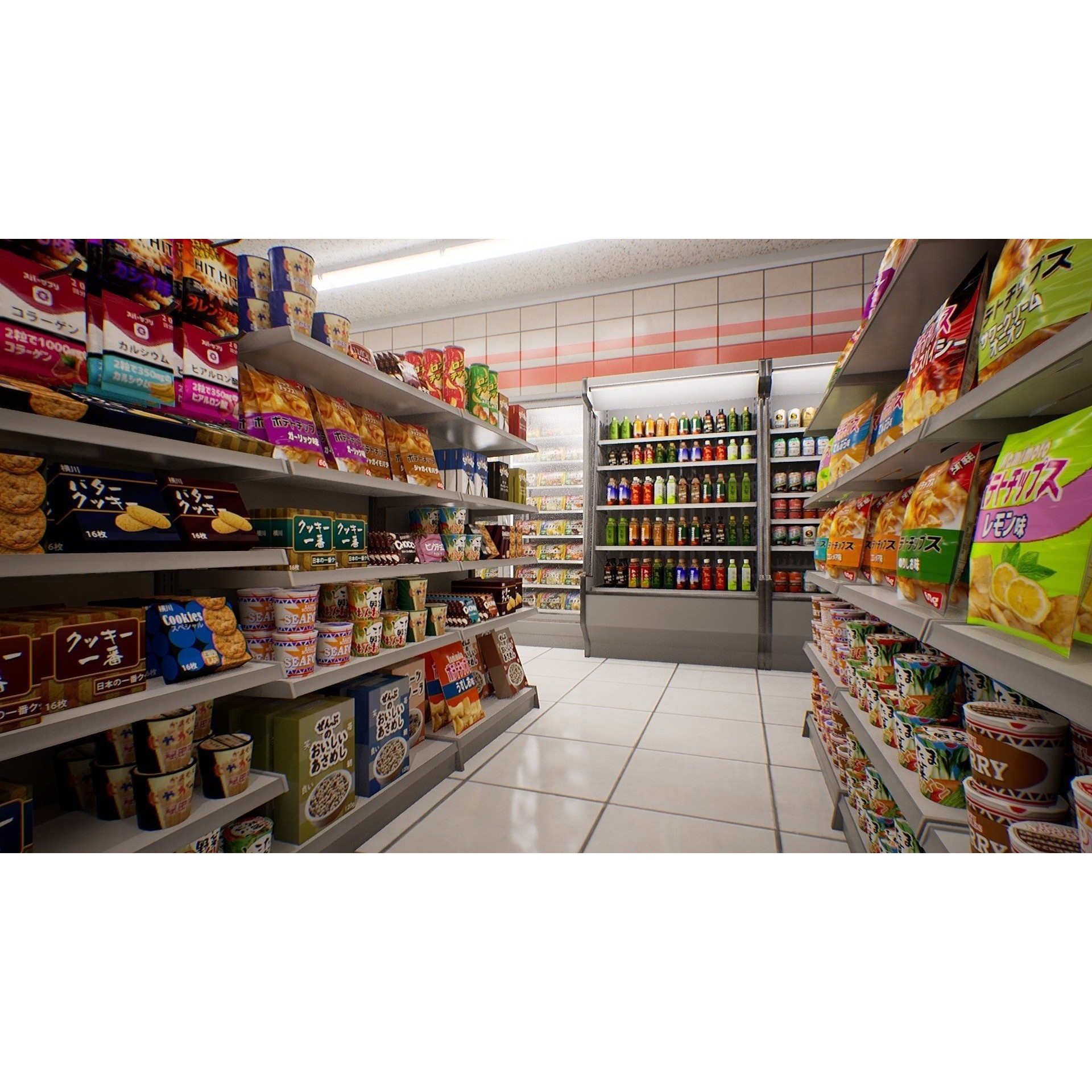 Japanese Convenience Store - Low-Poly Game-Ready 3D Model - View 6