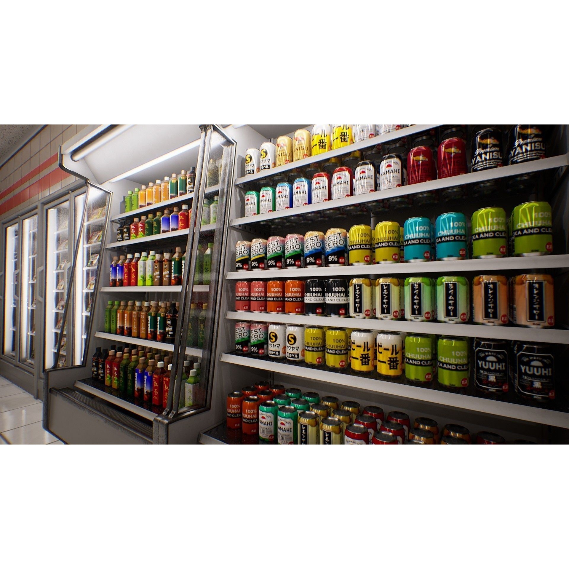 Japanese Convenience Store - Low-Poly Game-Ready 3D Model - View 9
