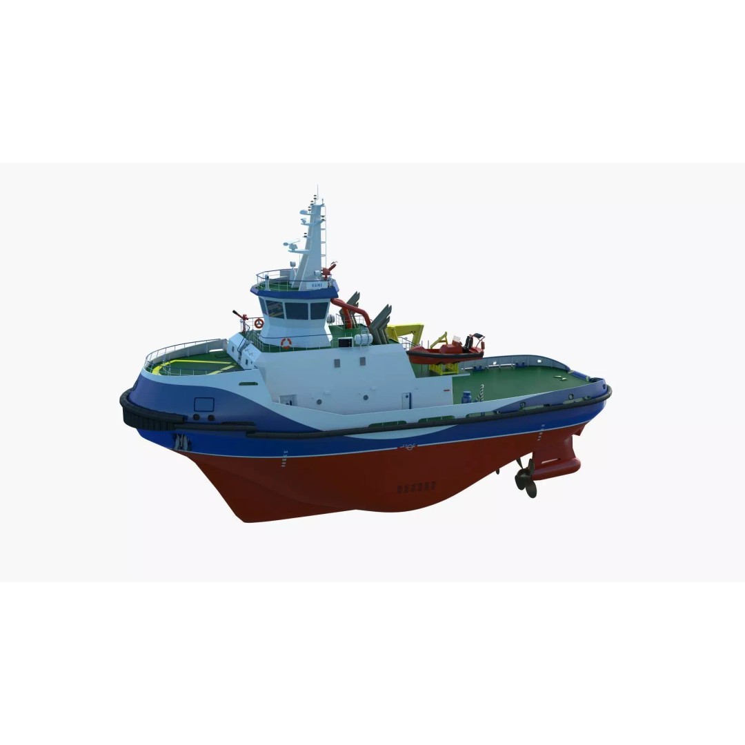 Icebreaker Tug Ship 3D Model – Realistic Industrial Vessel, FBX, OBJ - View 27