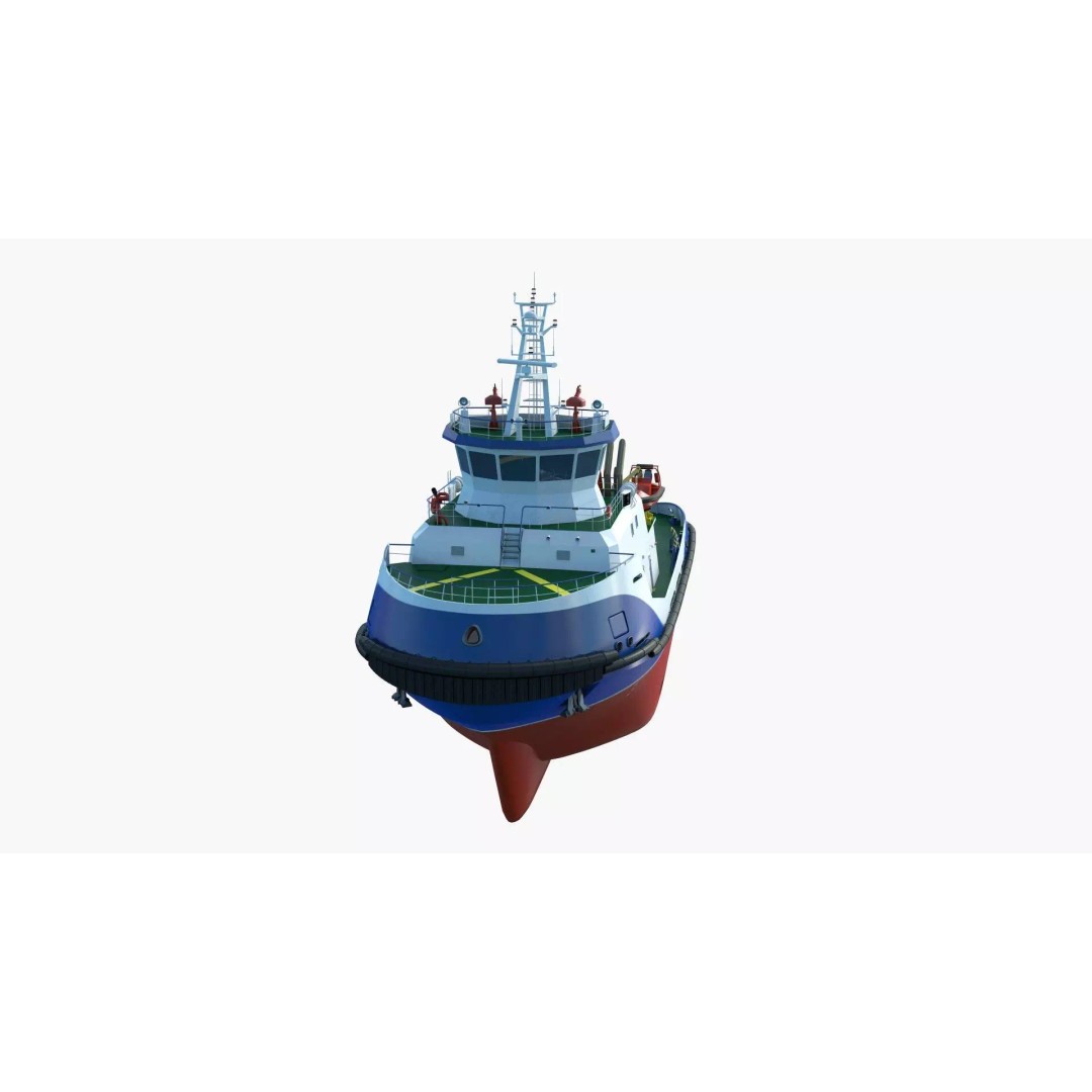 Icebreaker Tug Ship 3D Model – Realistic Industrial Vessel, FBX, OBJ - View 30