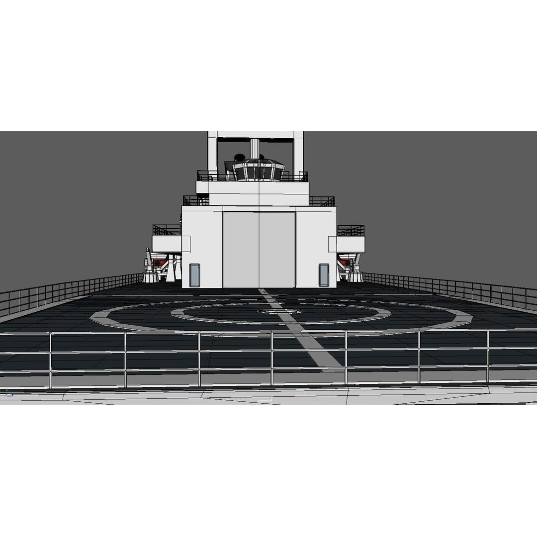 Chinese Peace Ark Hospital Ship 3D Model – High Poly PBR Asset, OBJ & Maya - View 18