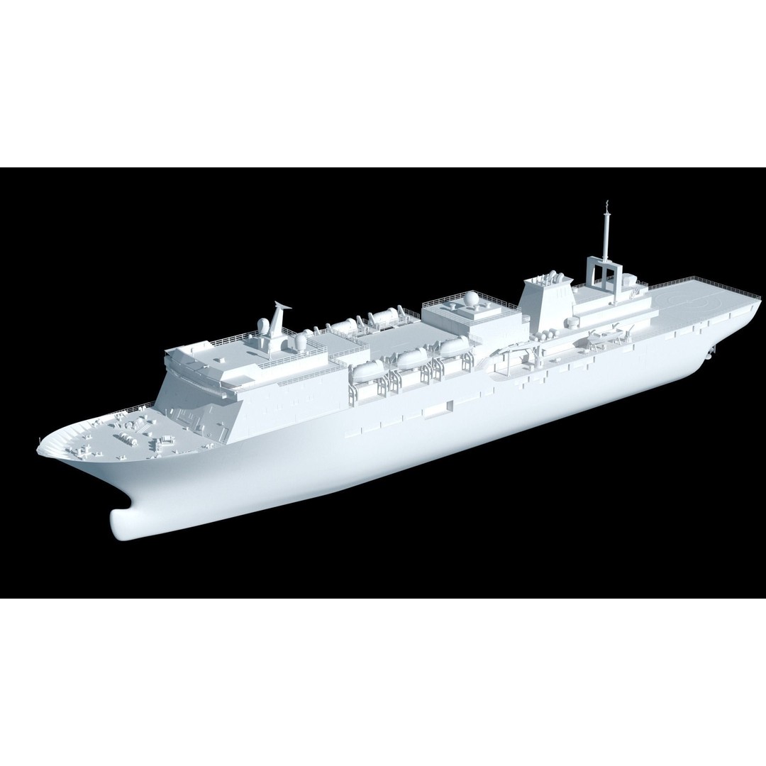 Chinese Peace Ark Hospital Ship 3D Model – High Poly PBR Asset, OBJ & Maya - View 20