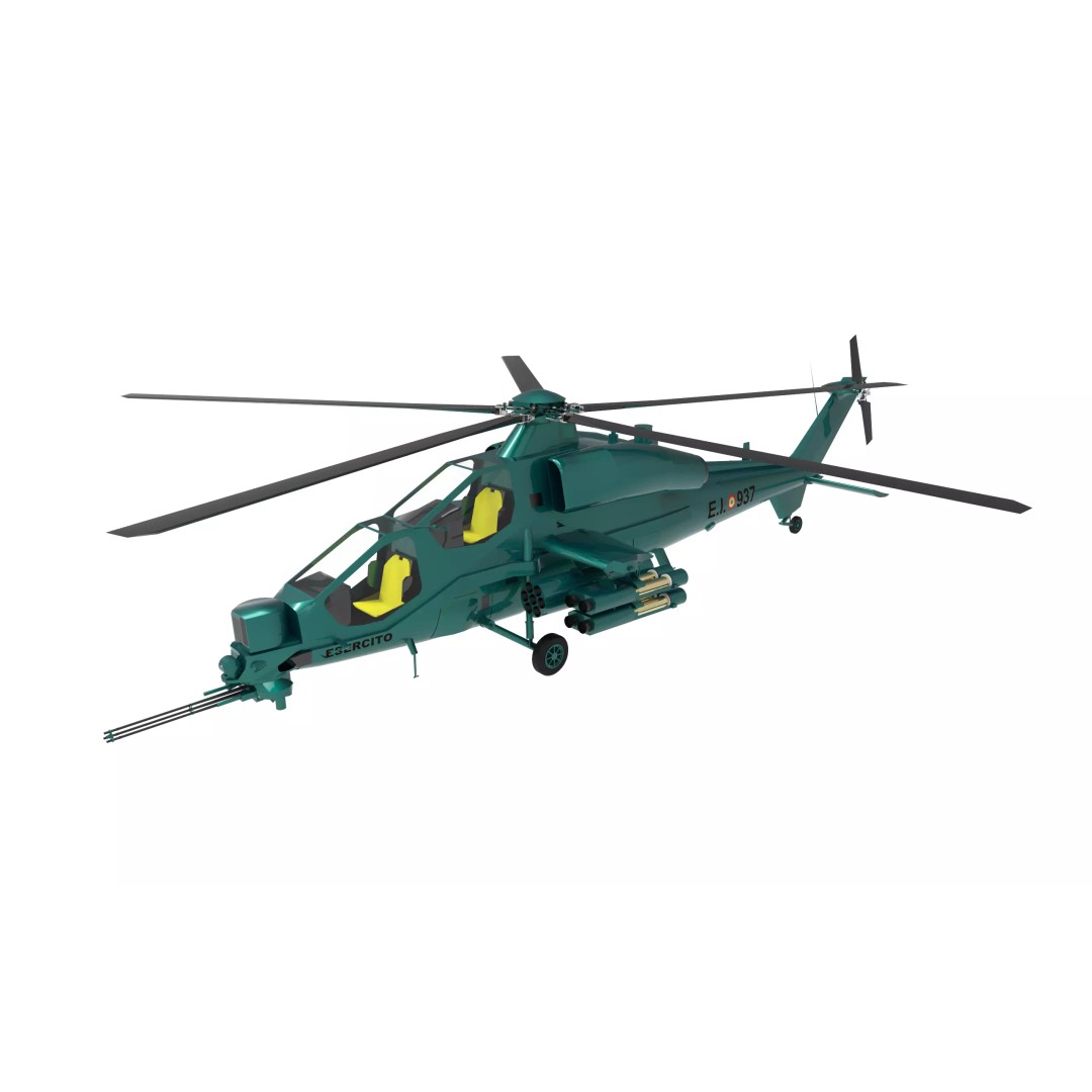 Agusta A129 Mangusta 3D Model – Low Poly Military Helicopter, FBX - View 2