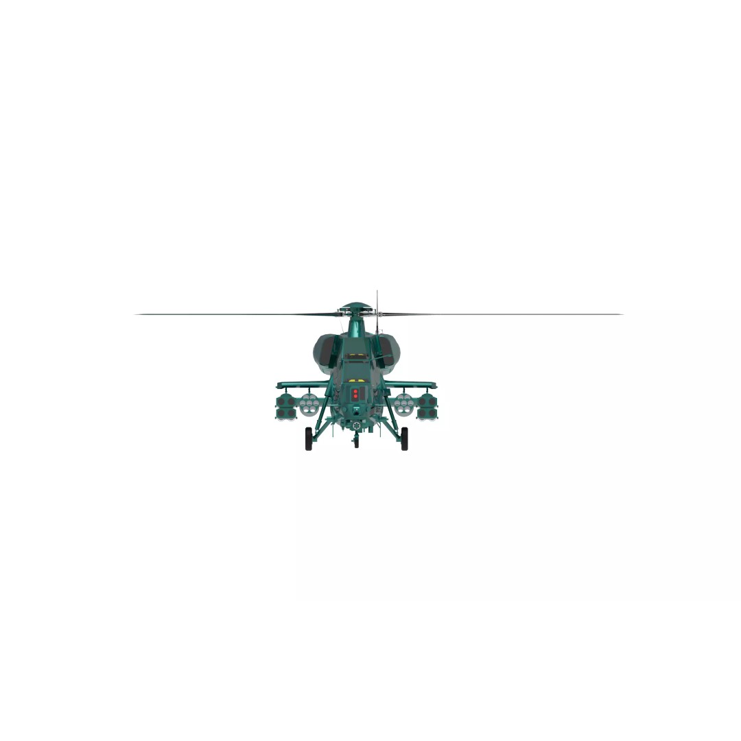 Agusta A129 Mangusta 3D Model – Low Poly Military Helicopter, FBX - View 5
