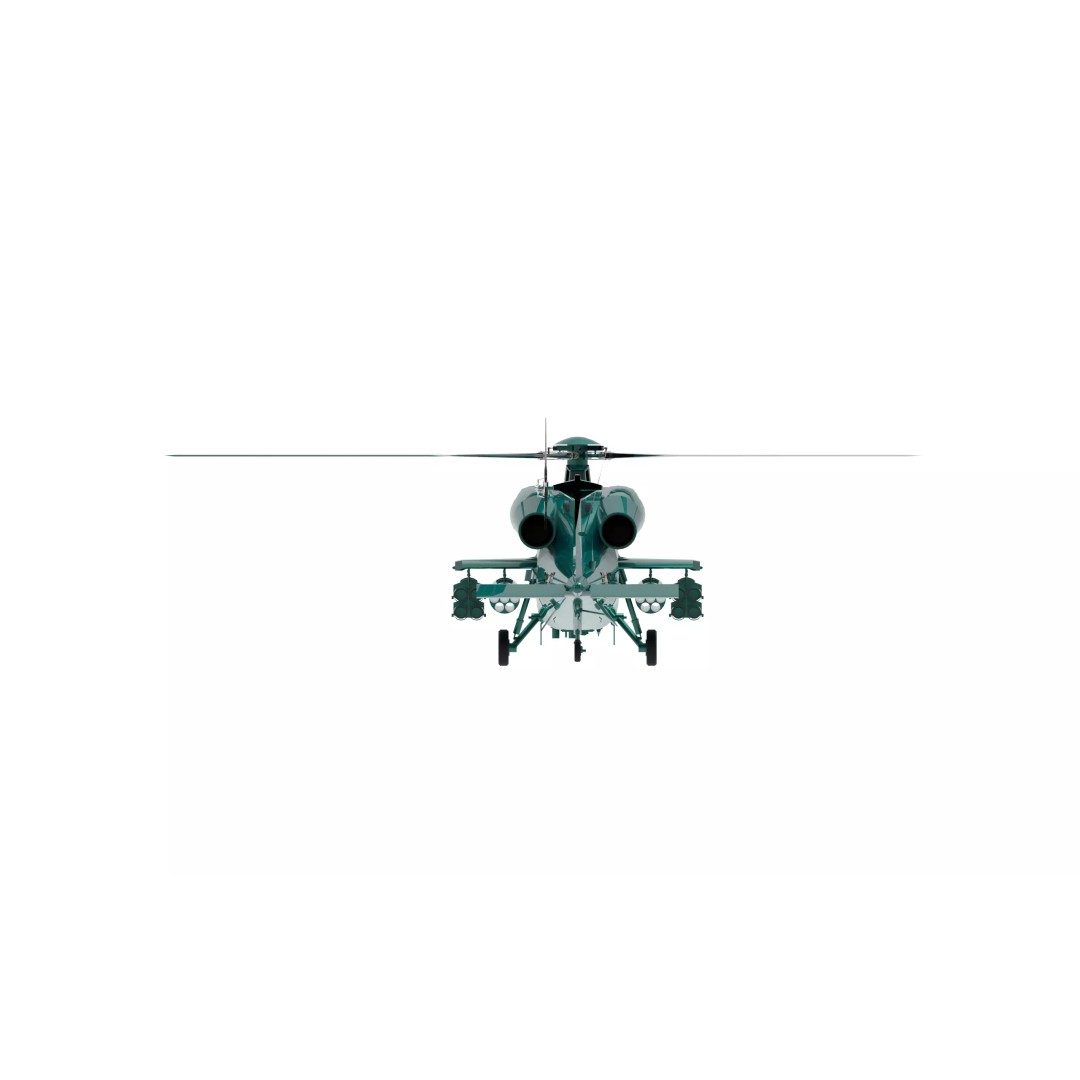 Agusta A129 Mangusta 3D Model – Low Poly Military Helicopter, FBX - View 6