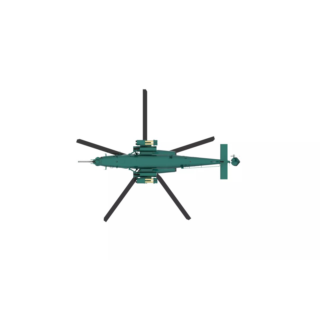 Agusta A129 Mangusta 3D Model – Low Poly Military Helicopter, FBX - View 8