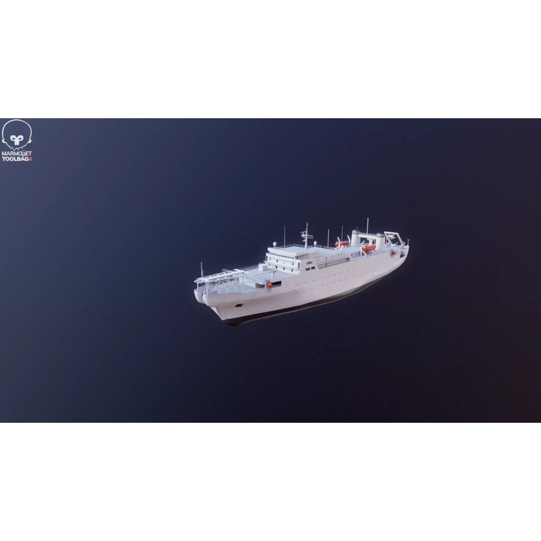 USNS Zeus 3D Model – Low Poly Navy Ship, FBX Game Asset - View 15