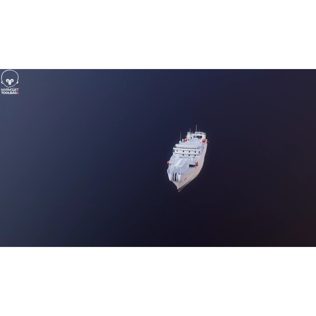 USNS Zeus 3D Model – Low Poly Navy Ship, FBX Game Asset - View 16