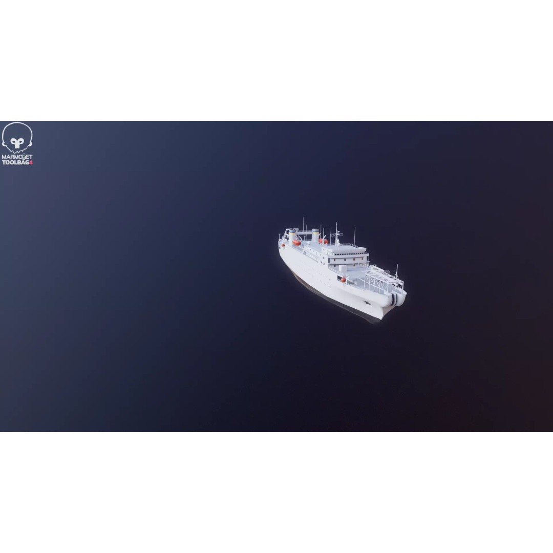 USNS Zeus 3D Model – Low Poly Navy Ship, FBX Game Asset - View 17