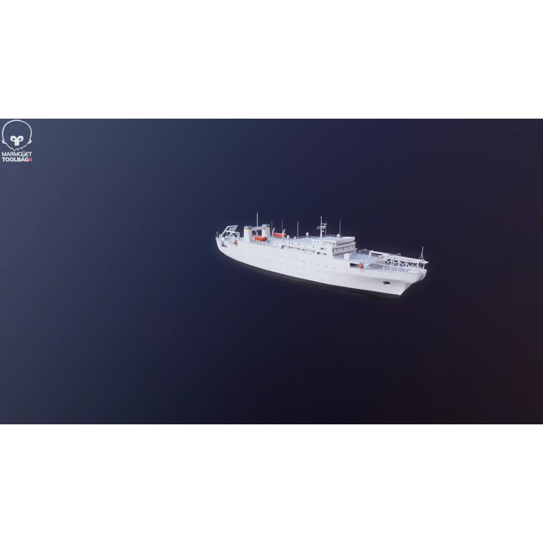 USNS Zeus 3D Model – Low Poly Navy Ship, FBX Game Asset - View 18