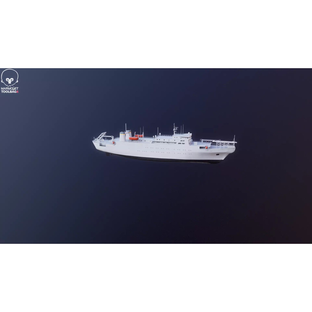 USNS Zeus 3D Model – Low Poly Navy Ship, FBX Game Asset - View 19