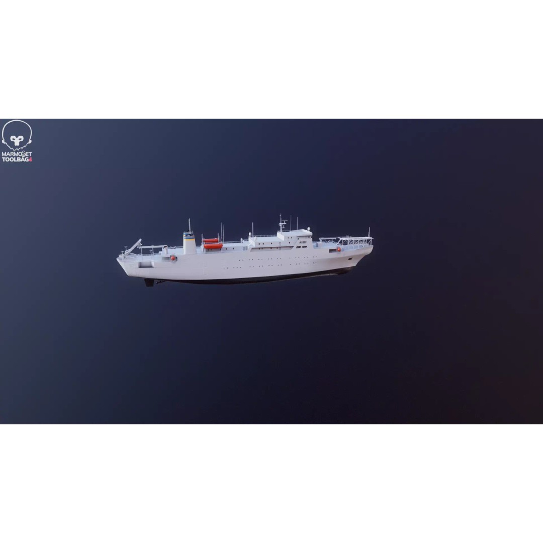 USNS Zeus 3D Model – Low Poly Navy Ship, FBX Game Asset - View 20
