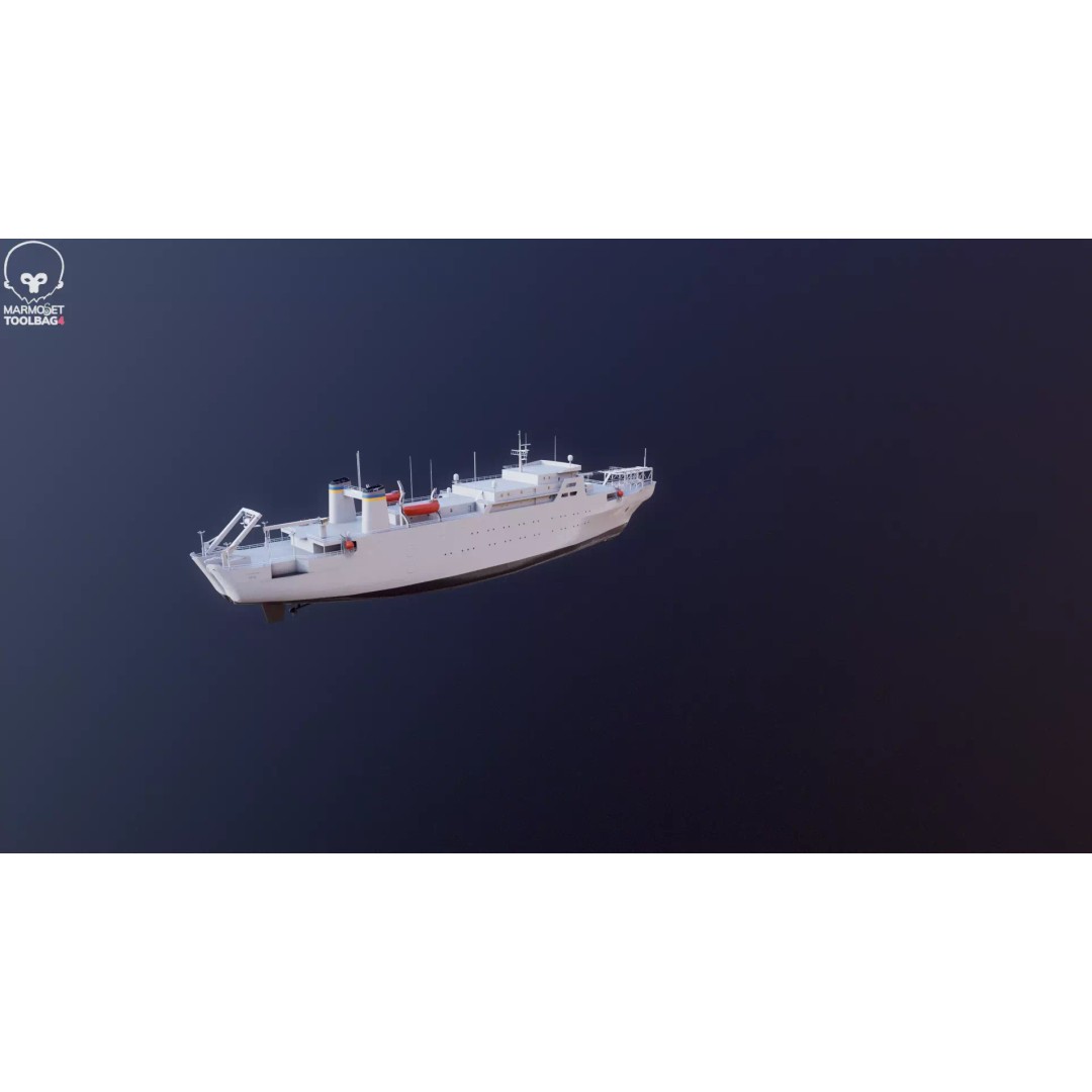 USNS Zeus 3D Model – Low Poly Navy Ship, FBX Game Asset - View 21