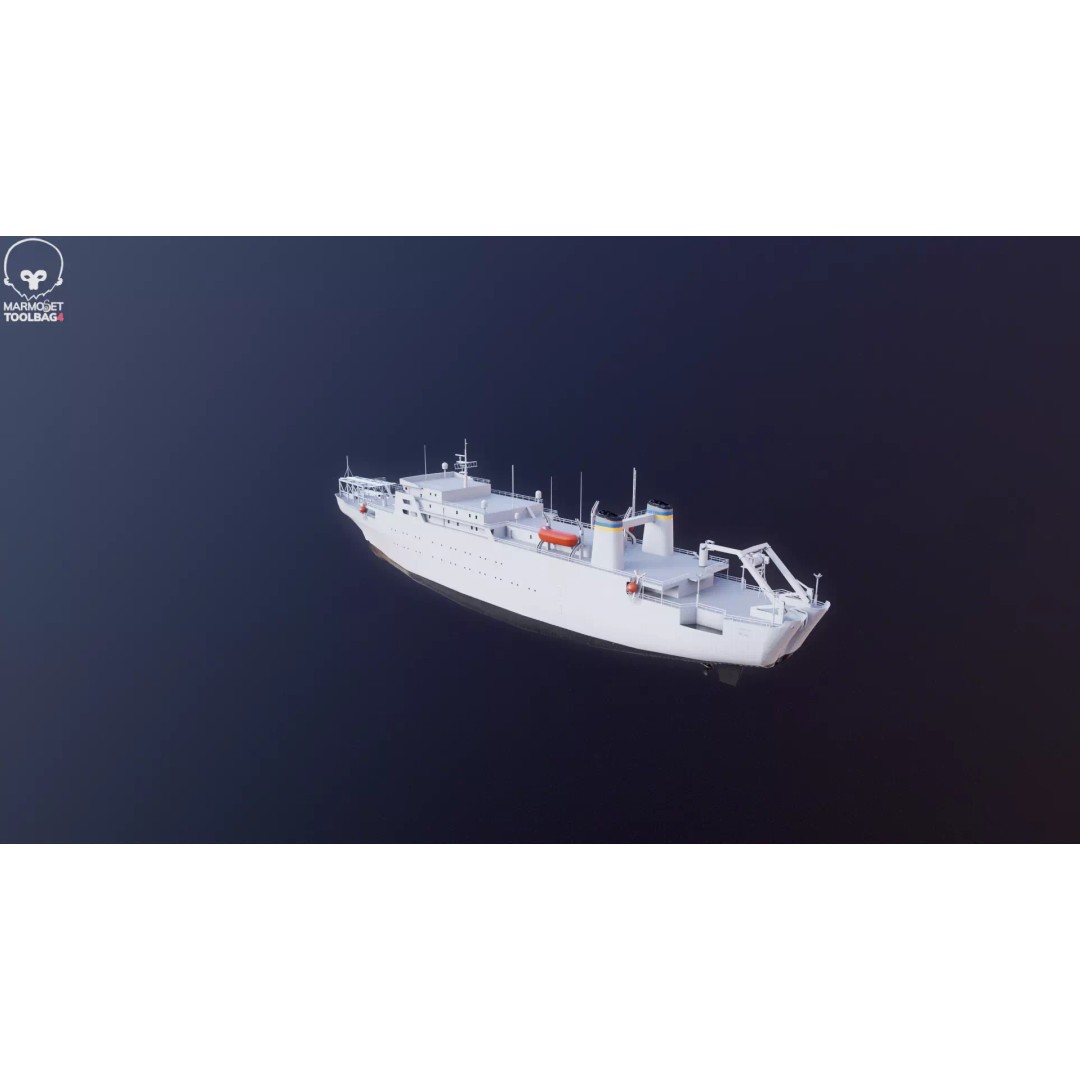 USNS Zeus 3D Model – Low Poly Navy Ship, FBX Game Asset - View 24