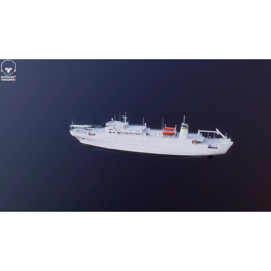 USNS Zeus 3D Model – Low Poly Navy Ship, FBX Game Asset - View 25
