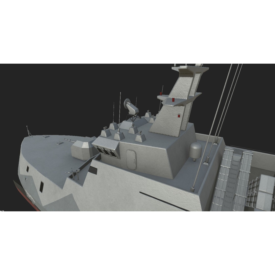 Tuo Jiang-Class Corvettes 3D Model – Military Watercraft, FBX - View 10