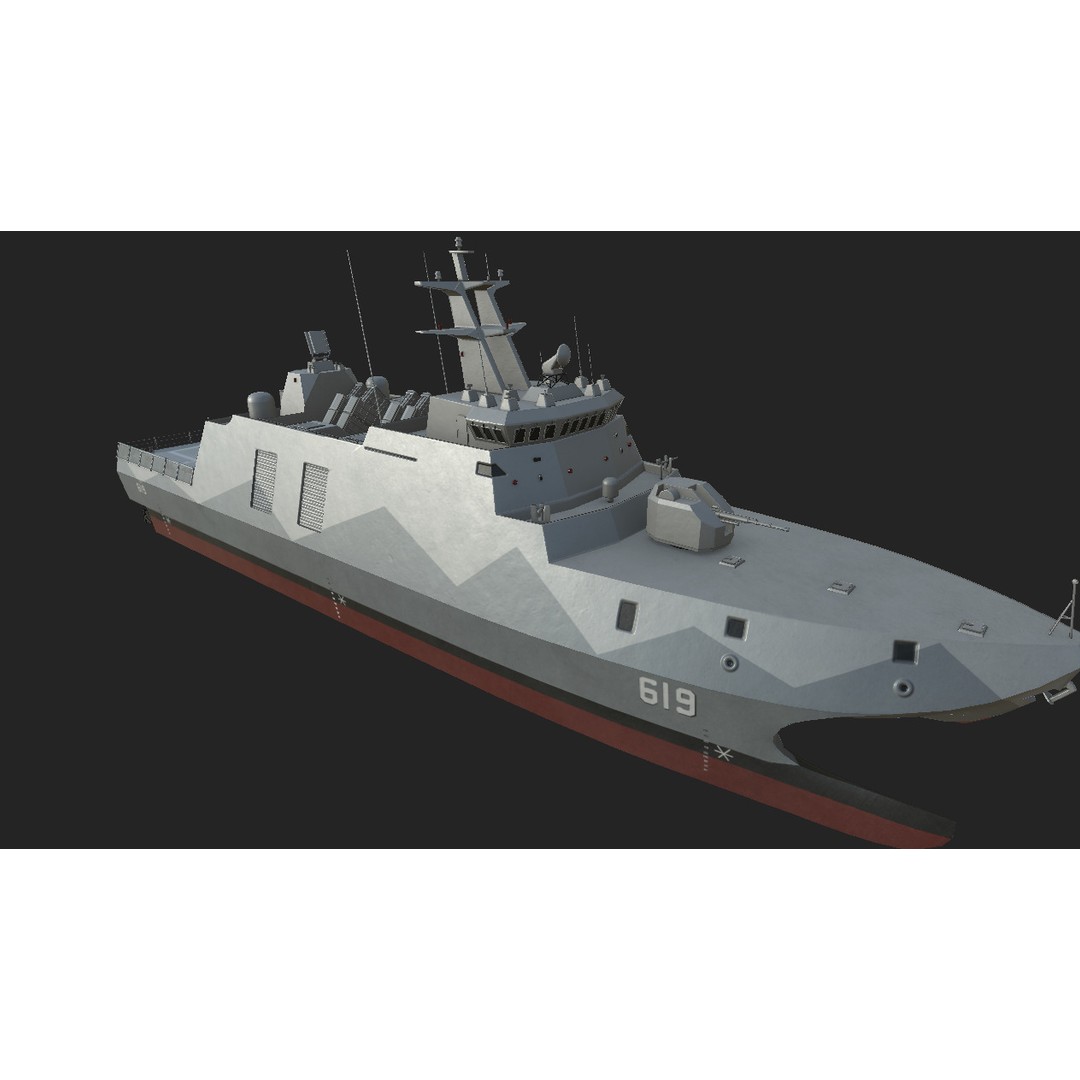 Tuo Jiang-Class Corvettes 3D Model – Military Watercraft, FBX - View 11
