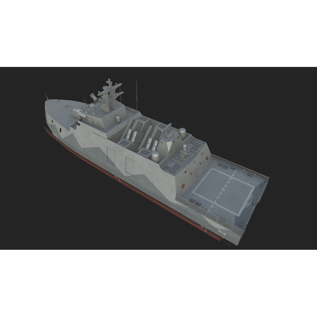 Tuo Jiang-Class Corvettes 3D Model – Military Watercraft, FBX - View 13