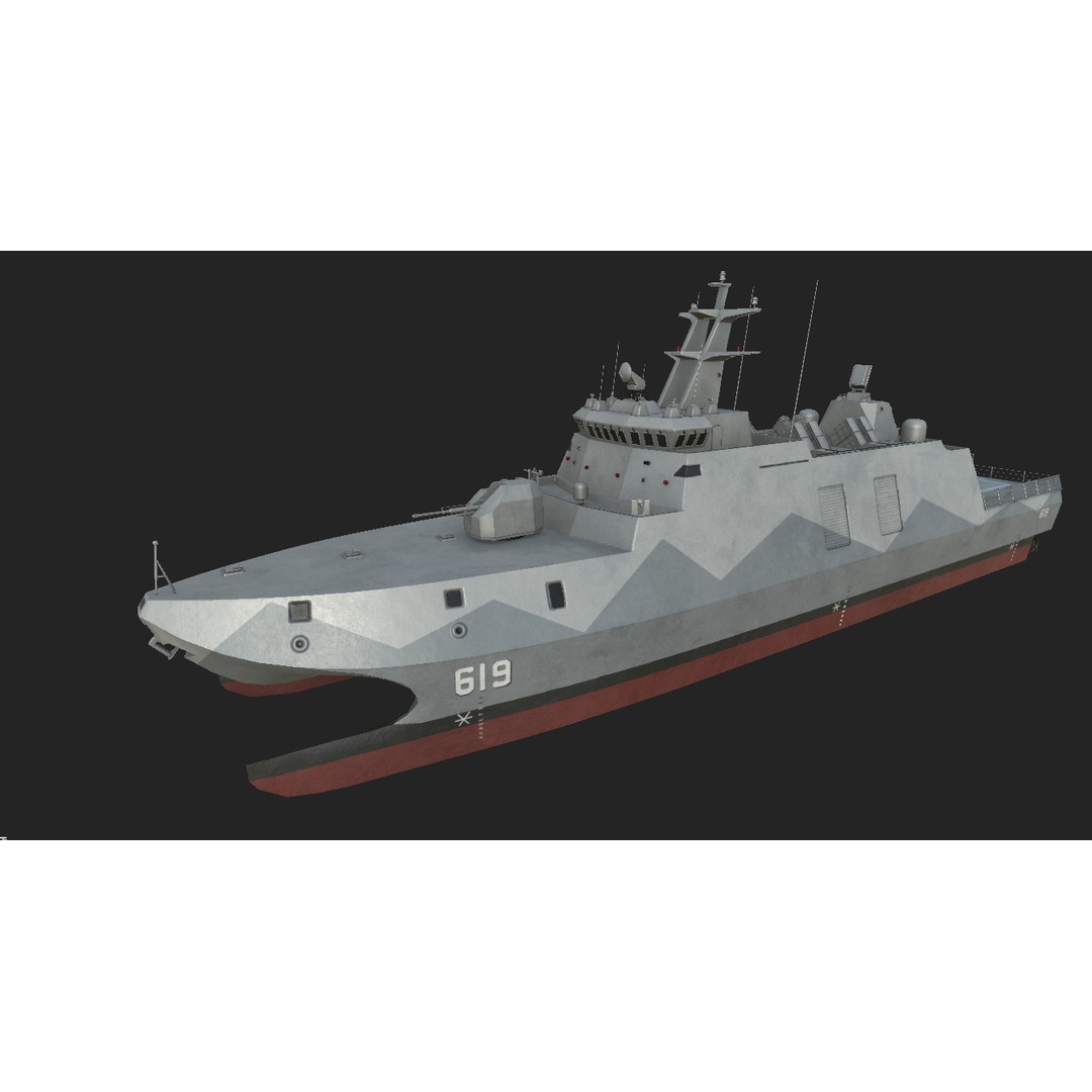 Tuo Jiang-Class Corvettes 3D Model – Military Watercraft, FBX - View 16