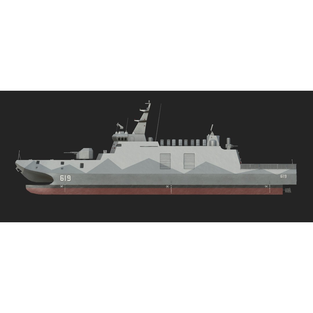 Tuo Jiang-Class Corvettes 3D Model – Military Watercraft, FBX - View 17