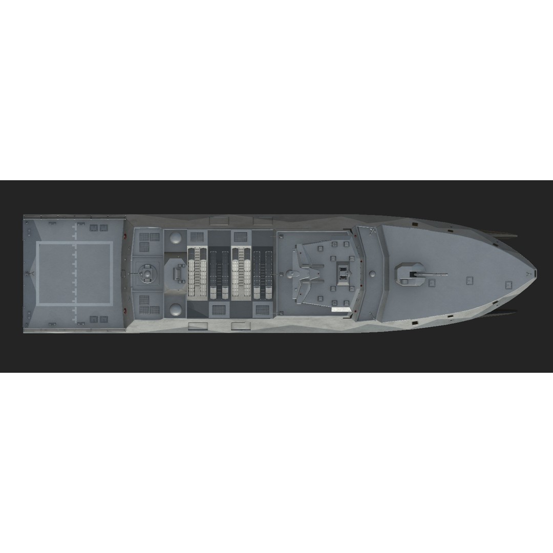 Tuo Jiang-Class Corvettes 3D Model – Military Watercraft, FBX - View 18