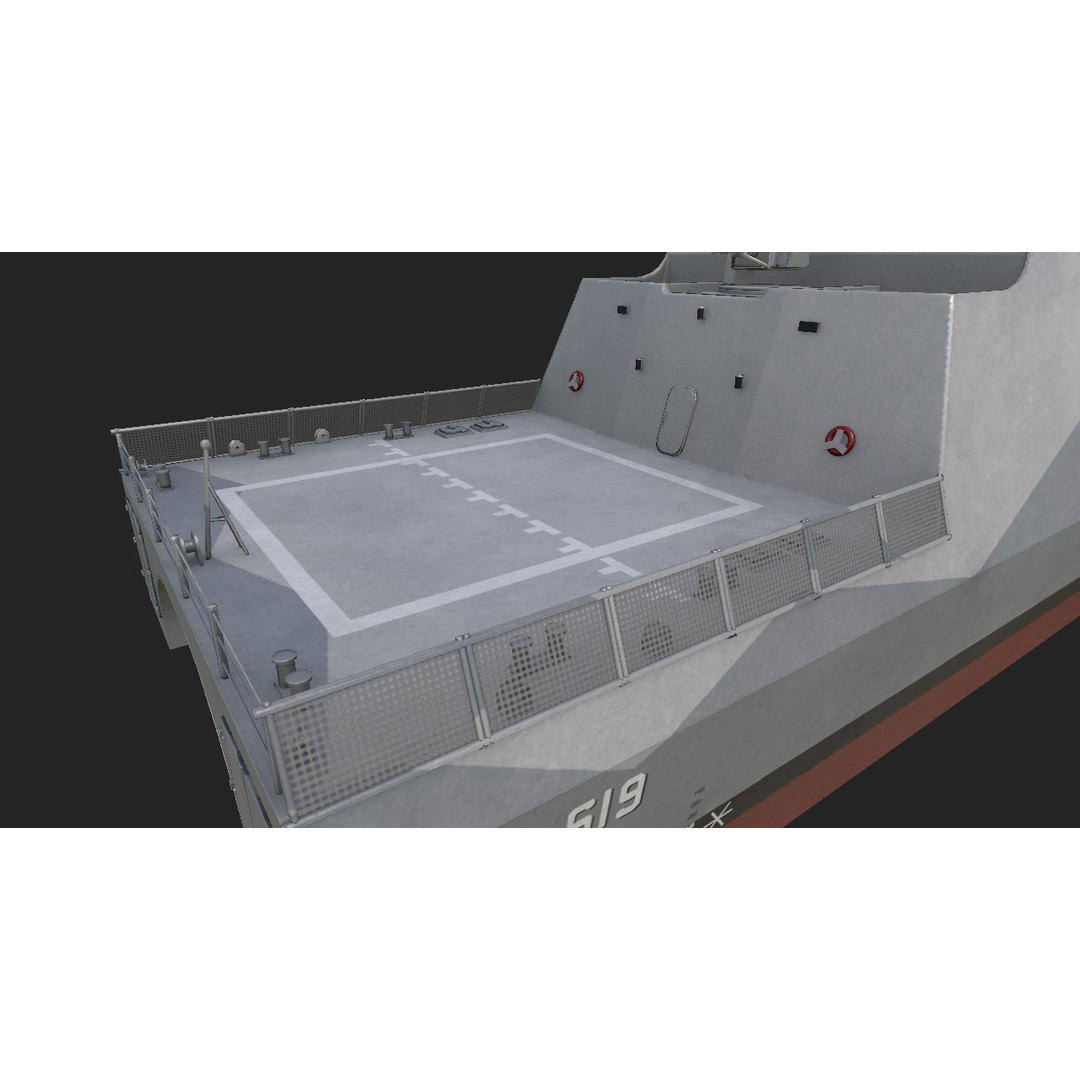 Tuo Jiang-Class Corvettes 3D Model – Military Watercraft, FBX - View 20