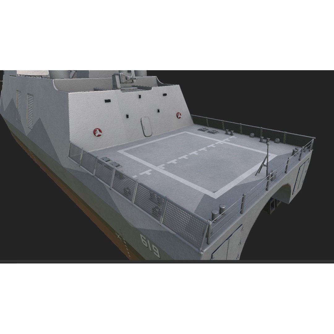Tuo Jiang-Class Corvettes 3D Model – Military Watercraft, FBX - View 21