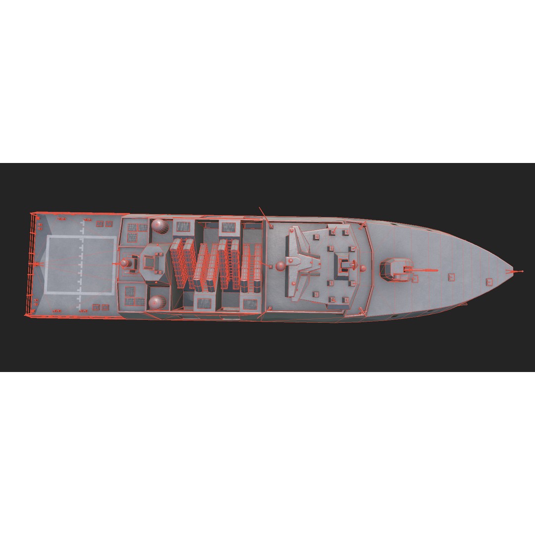 Tuo Jiang-Class Corvettes 3D Model – Military Watercraft, FBX - View 25