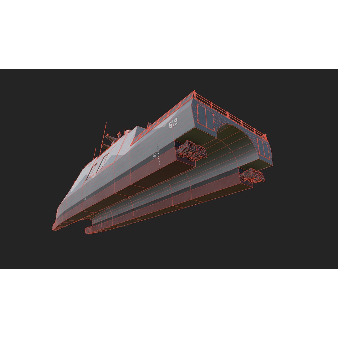 Tuo Jiang-Class Corvettes 3D Model – Military Watercraft, FBX - View 27