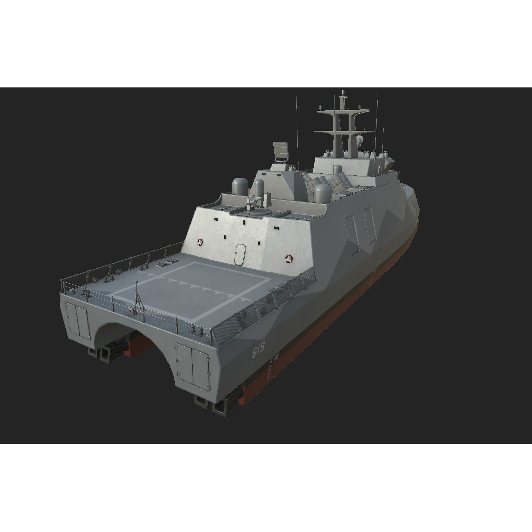 Tuo Jiang-Class Corvettes 3D Model – Military Watercraft, FBX - View 8