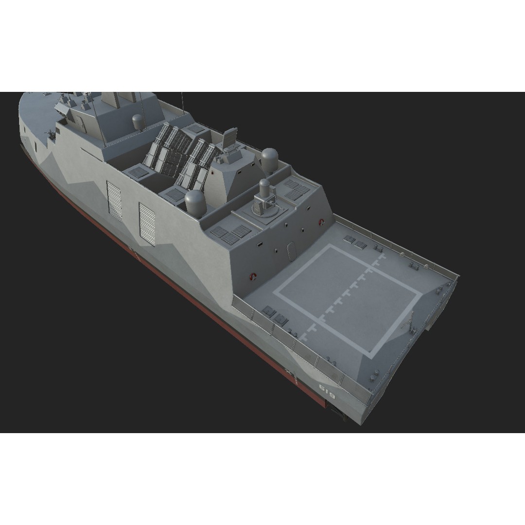 Tuo Jiang-Class Corvettes 3D Model – Military Watercraft, FBX - View 9