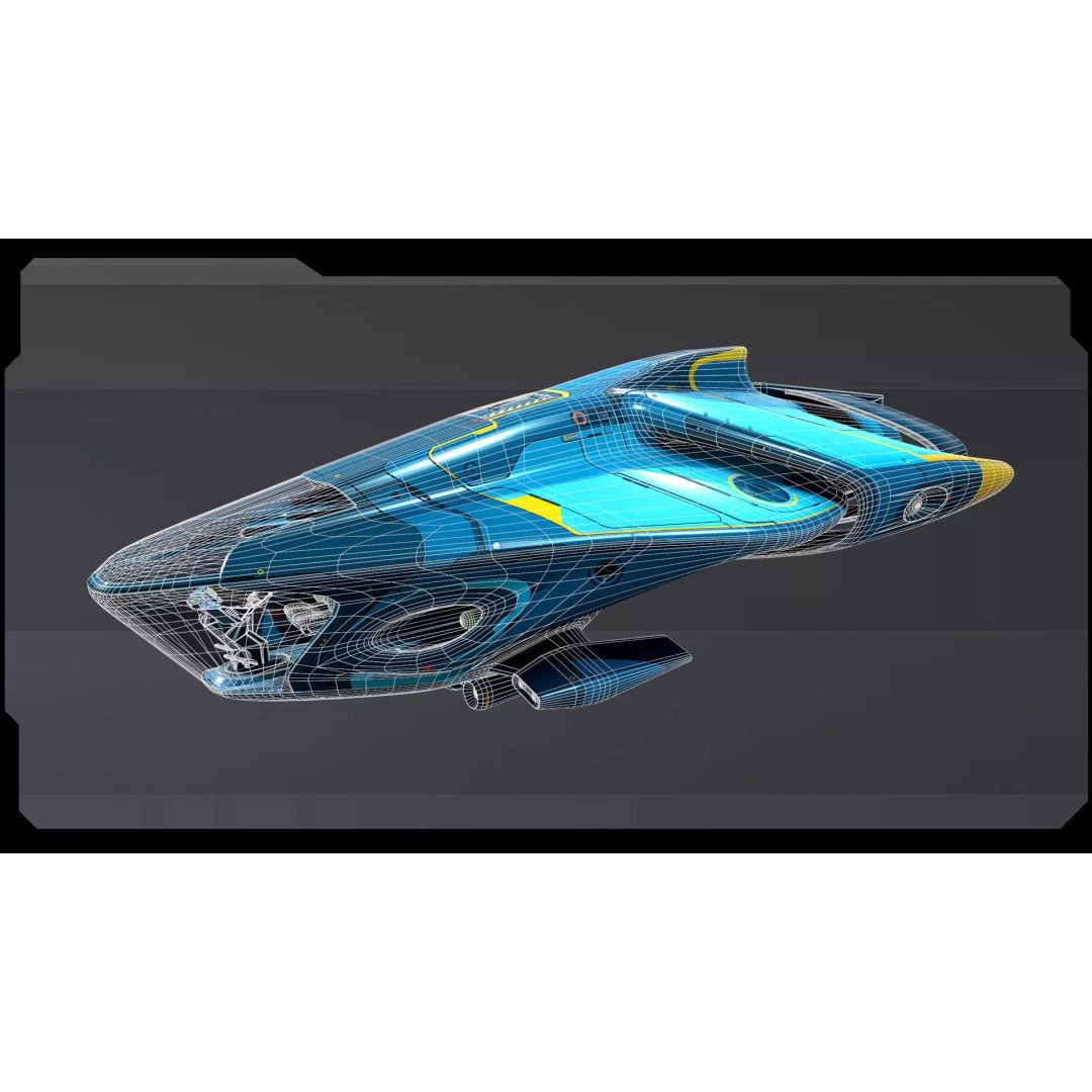 SF Ocean Explorer 3D Model – Low Poly Space Vehicle, FBX & OBJ Formats