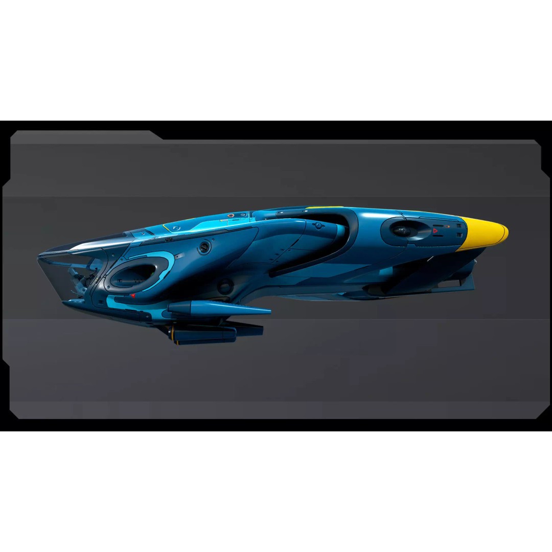 SF Ocean Explorer 3D Model – Low Poly Space Vehicle, FBX & OBJ Formats - View 13