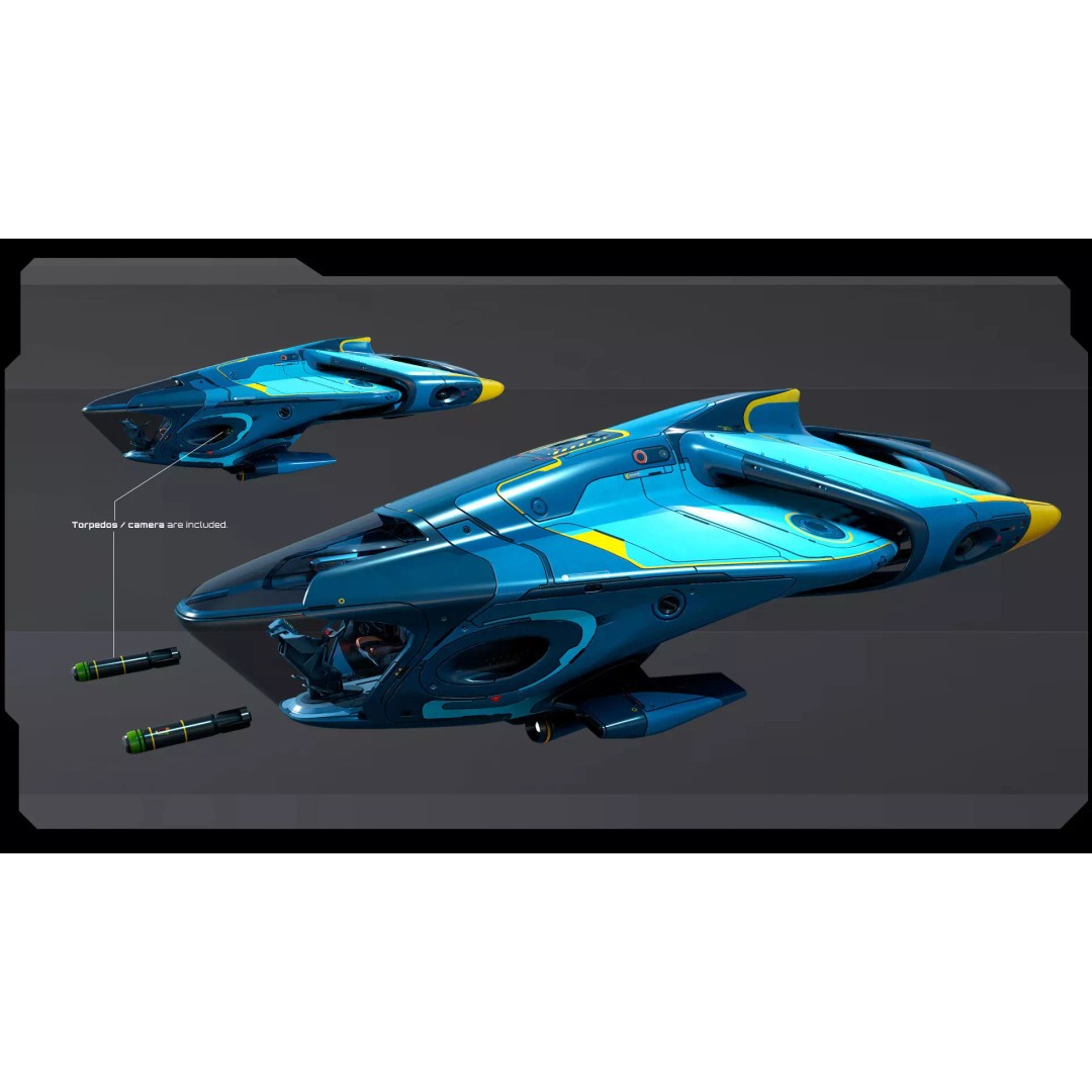 SF Ocean Explorer 3D Model – Low Poly Space Vehicle, FBX & OBJ Formats - View 14