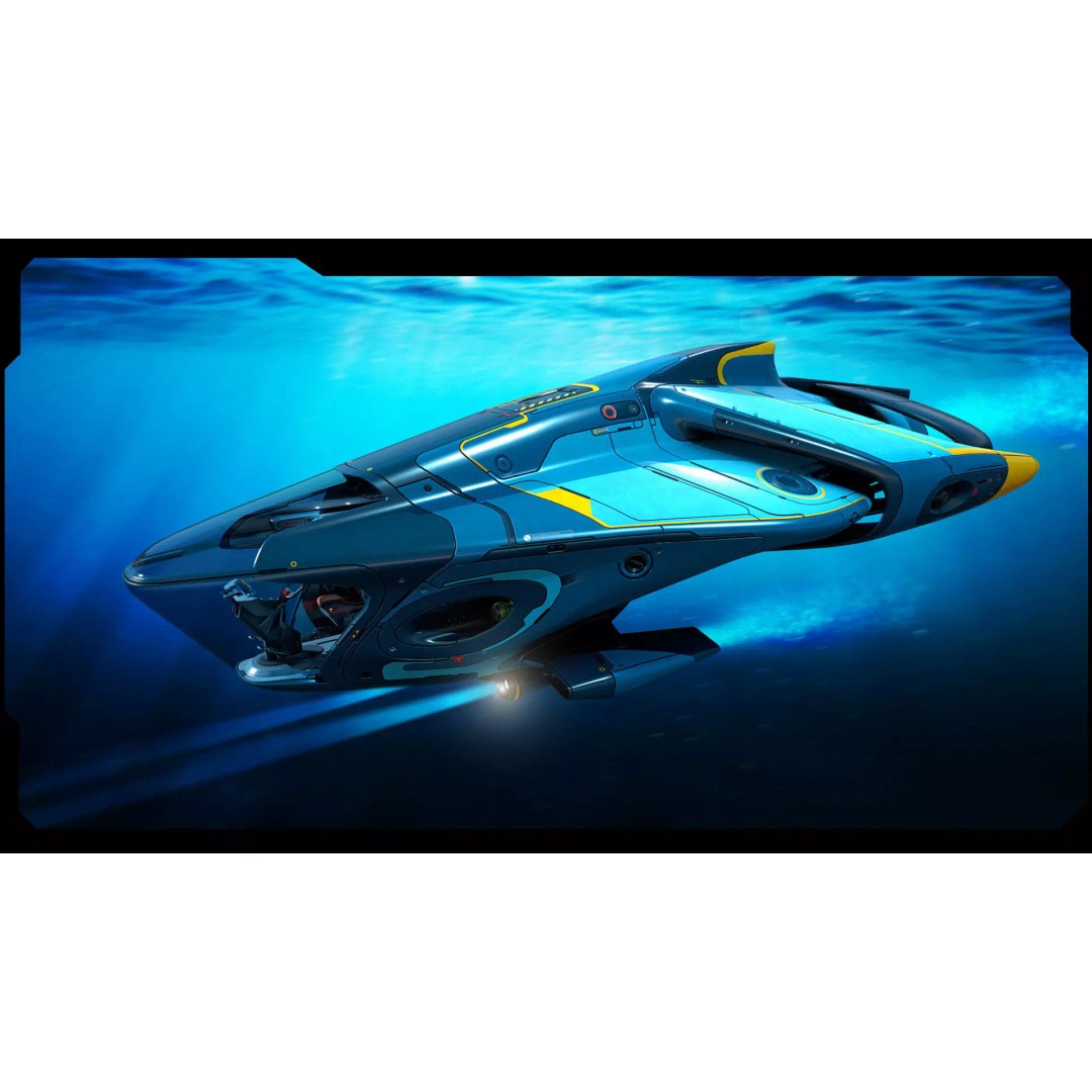 SF Ocean Explorer 3D Model – Low Poly Space Vehicle, FBX & OBJ Formats - View 3