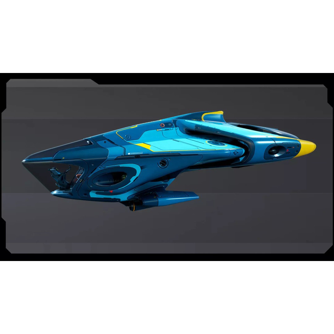 SF Ocean Explorer 3D Model – Low Poly Space Vehicle, FBX & OBJ Formats - View 4