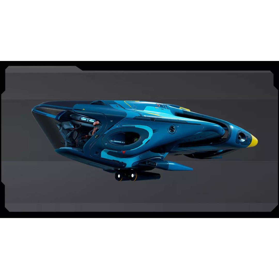 SF Ocean Explorer 3D Model – Low Poly Space Vehicle, FBX & OBJ Formats - View 5