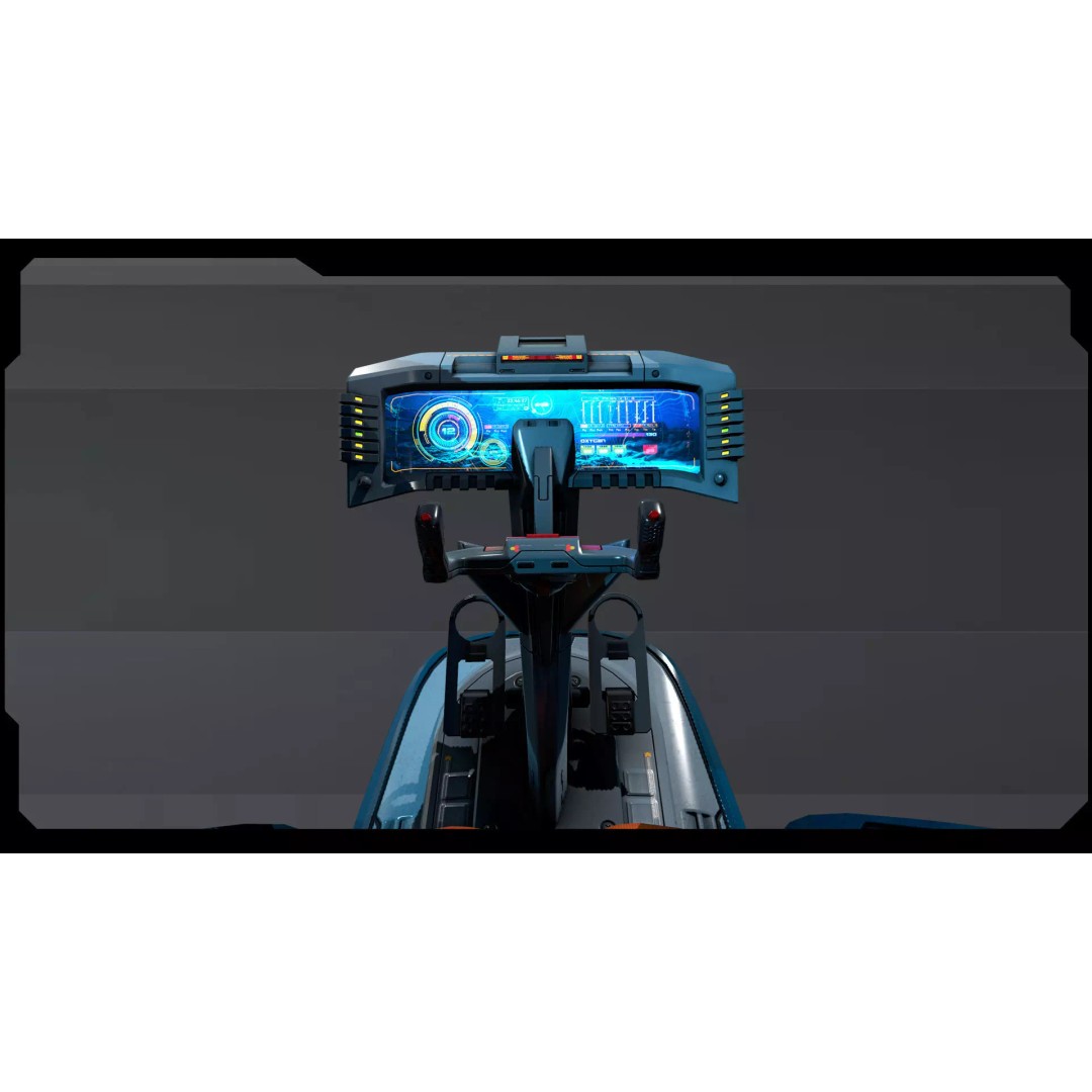 SF Ocean Explorer 3D Model – Low Poly Space Vehicle, FBX & OBJ Formats - View 8