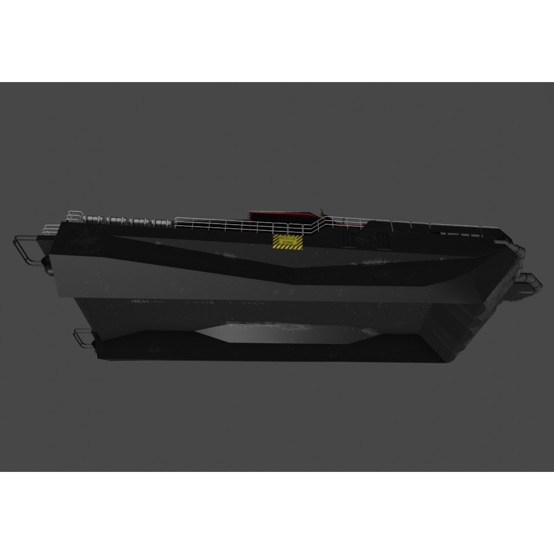 AIRCAT 35 Crewliner 3D Model – Low Poly Watercraft, FBX - View 10